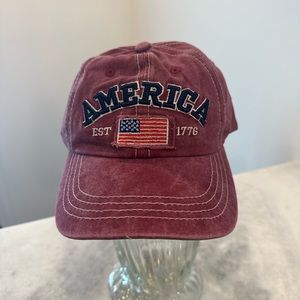 America EST 1776 Baseball Cap with American Flag Logo
